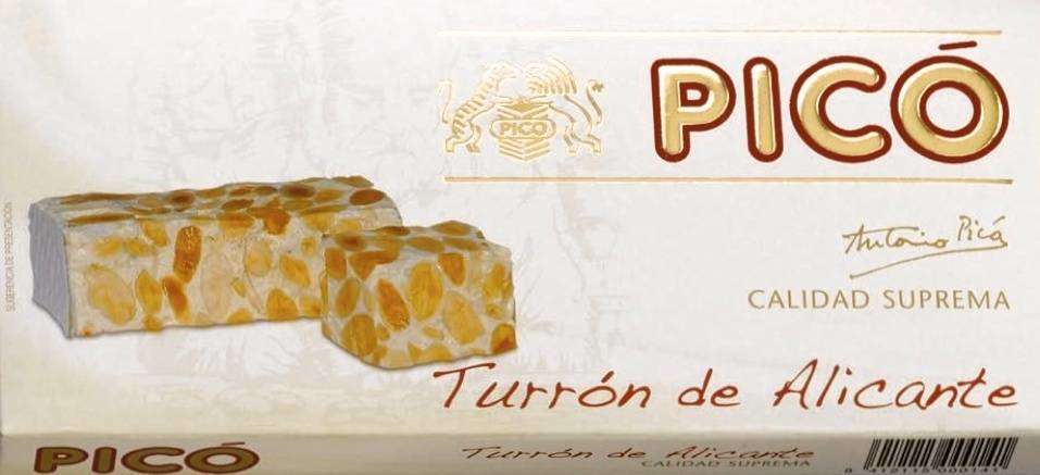 Caja de 24 unidades de Turrón de Alicante Pico 200g