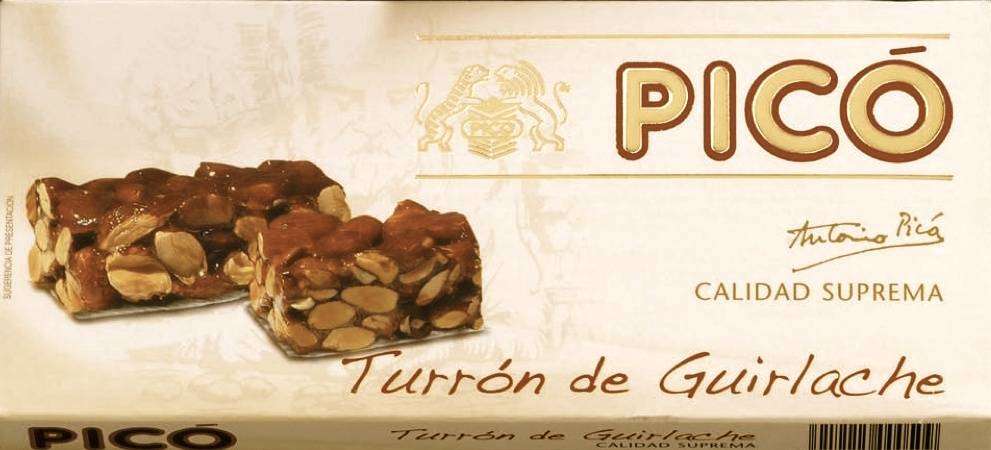 Caja de 12 unidades de Turrón Guirlache Pico 200grs