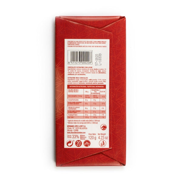 Chocolate con Leche 120g - El Clavileño