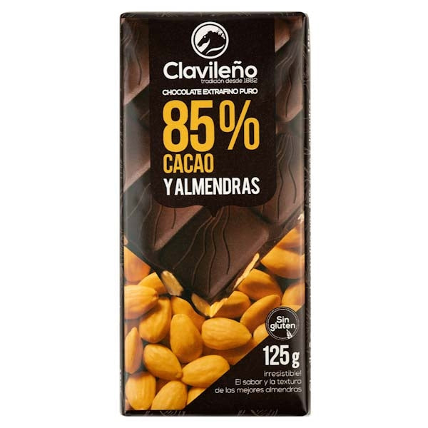 Chocolate Negro 85% Cacao y Almendra 125g - El Clavileño