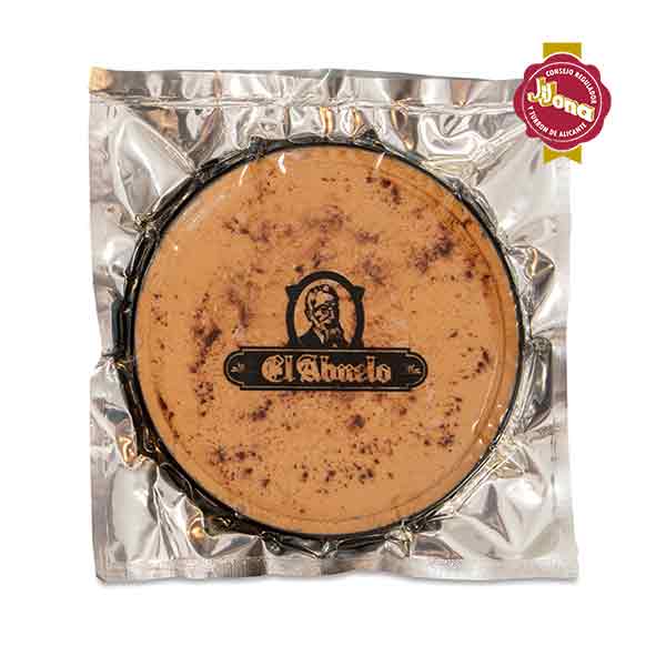 Torta de turrón de Jijona El Abuelo de 500 g en Rilsan, fotografía original del fabricante