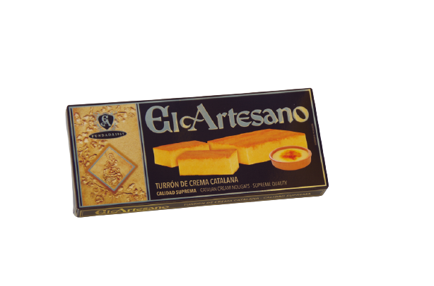 Turrón de crema catalana 200 gr. Calidad suprema - El Artesano
