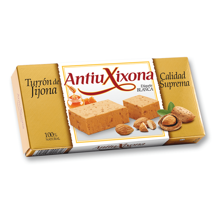 Turrón de Jijona Antiu Xixona Etiqueta Blanca 200 g - tableta individual