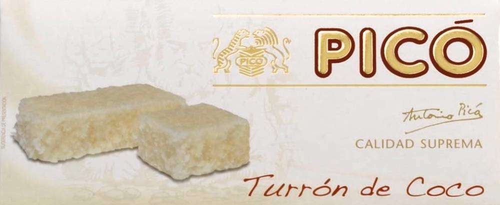 Caja de 12 unidades de Turrón de Coco Pico 200grs