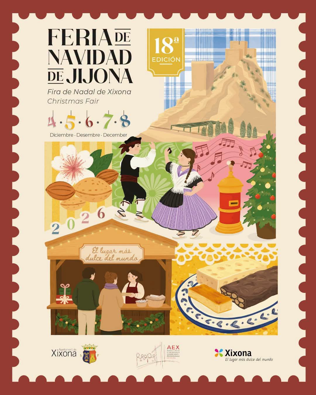 Cartel oficial de la 18ª Feria de Navidad de Jijona 2026, del 4 al 8 de diciembre
