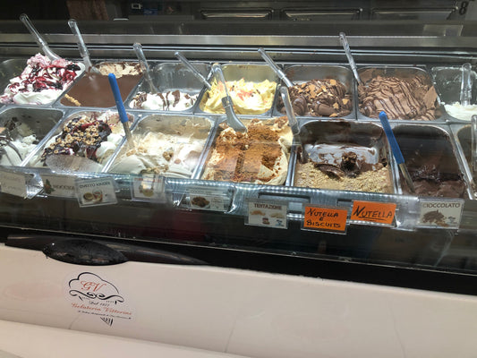 Gelateria en Italia, ejemplo de tradición del gelato italiano
