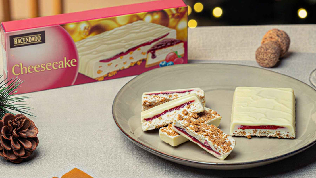 Turrón cheesecake de Hacendado, fotografía del producto real