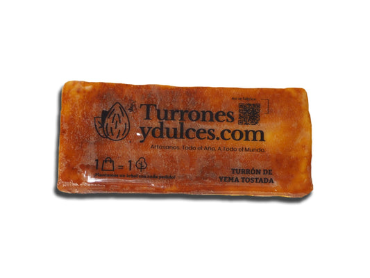Turrón de yema tostada artesano elaborado en Jijona