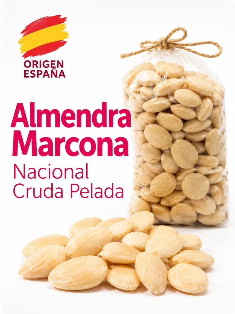 Almendra Marcona Nacional cruda pelada - producto nacional