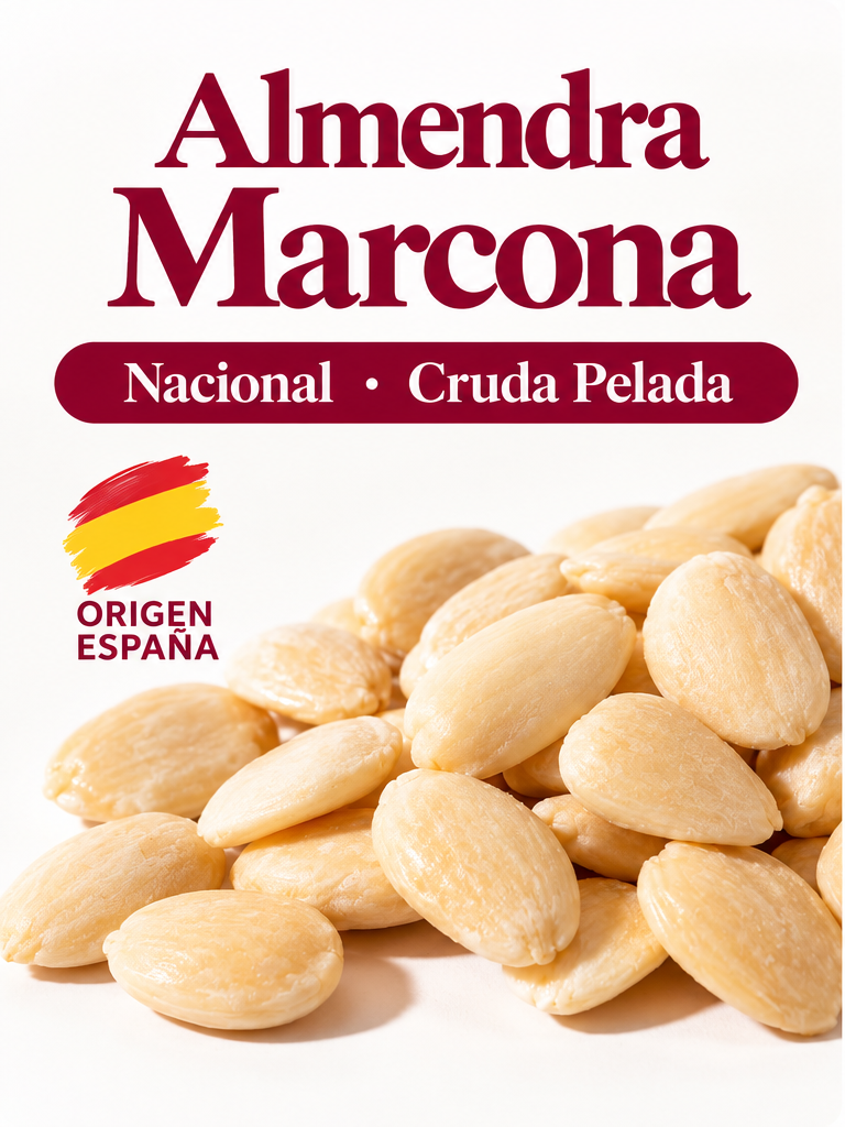 Almendra Marcona Nacional cruda pelada - origen España