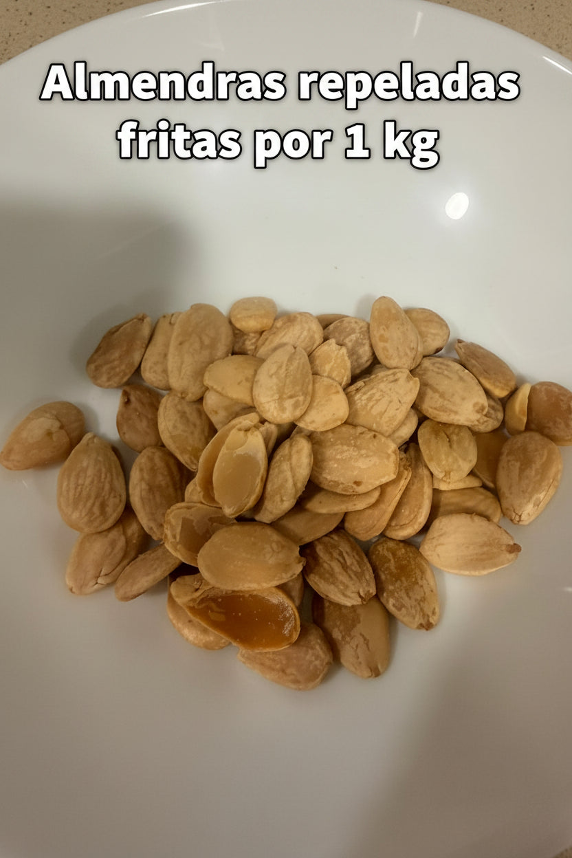 Almendras fritas a granel  por 1 kg