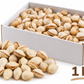 Caja blanca de almendritas rellenas de turrón blando de Jijona, presentación de 1 kg