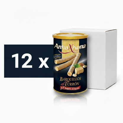 12 latas de barquillo de turrón antiu xixona