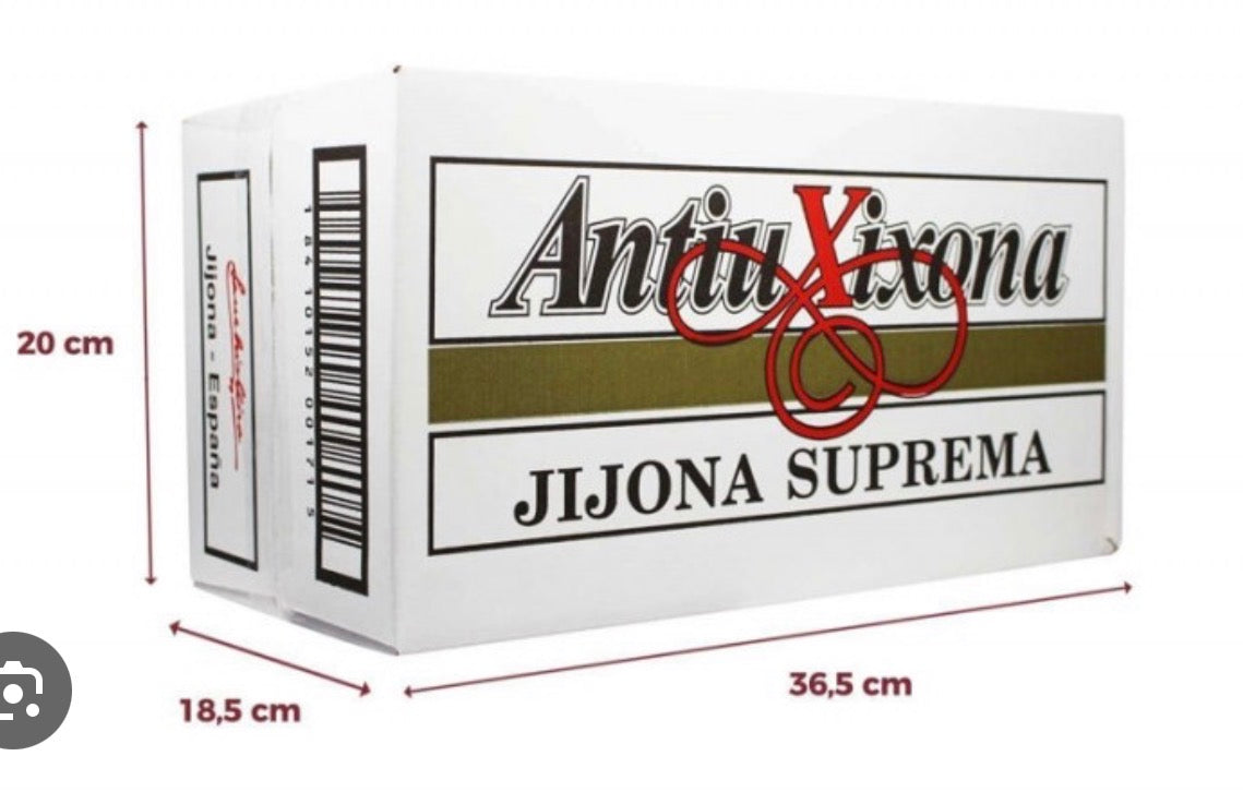 Caja real de Turrón de Jijona Antiu Xixona Etiqueta Blanca 200 g con 32 tabletas