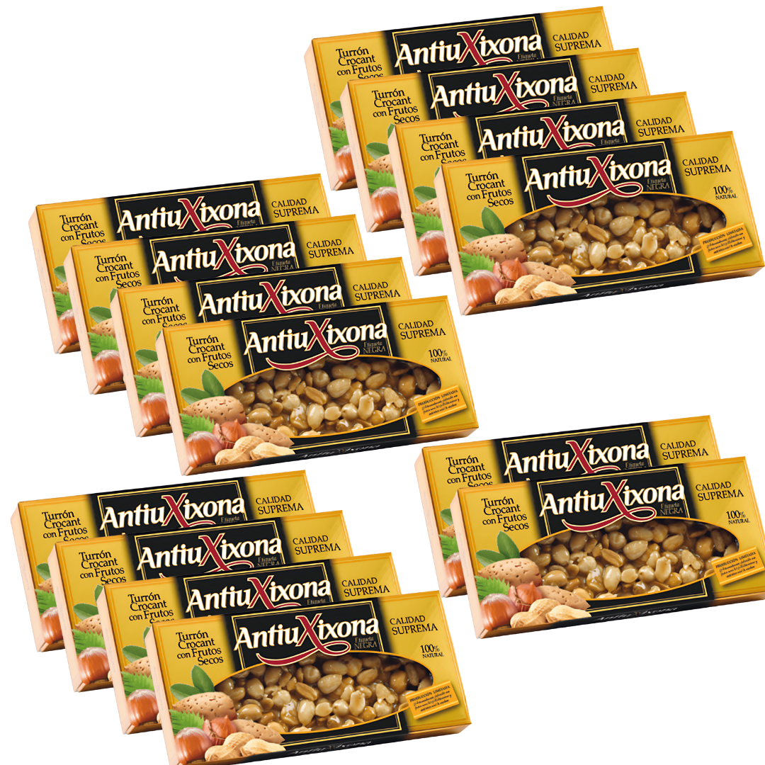 14 UNIDADES DE TURRON CROCANT FRUT SEC ANTIUXIXONA ETIQ NEGRA 150G 