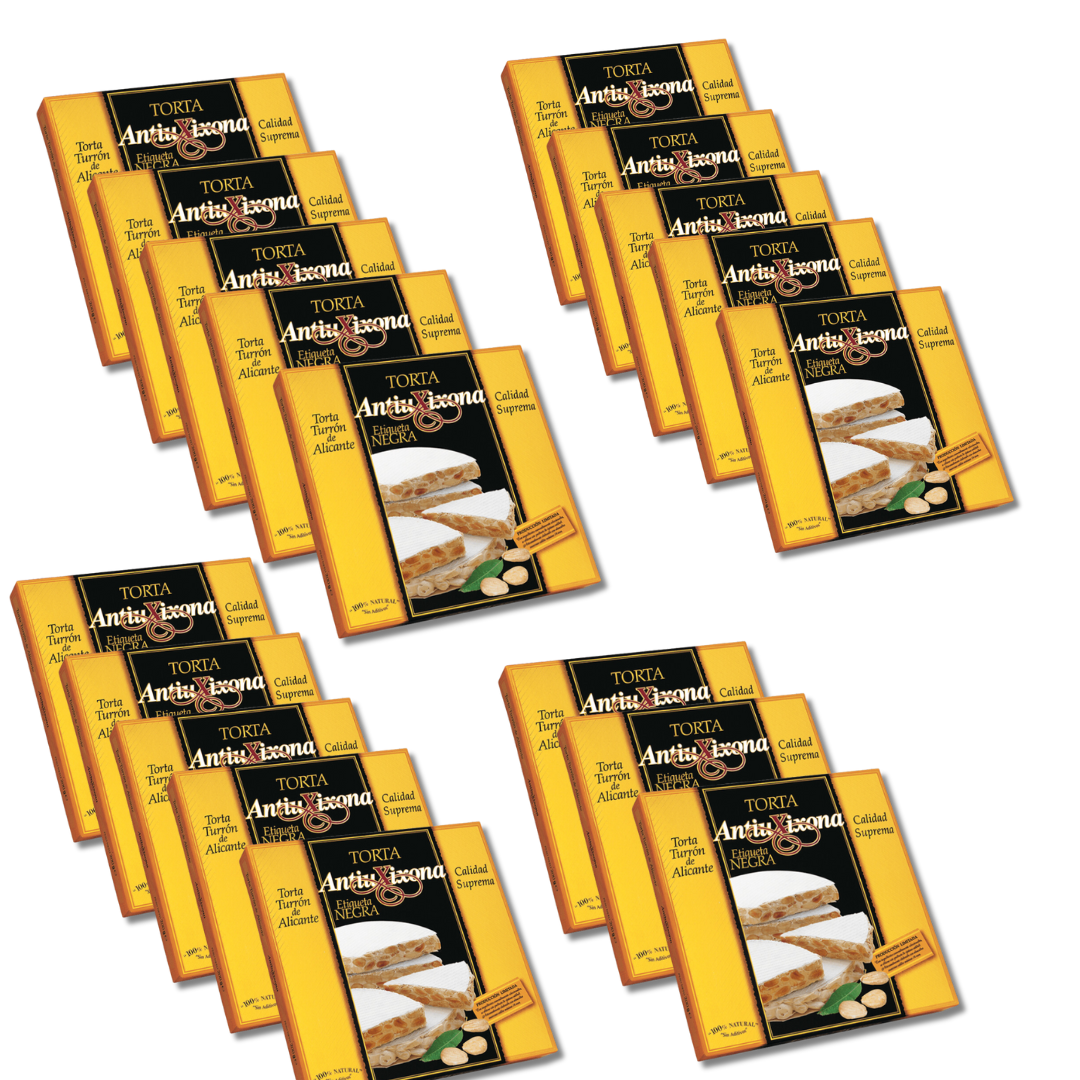 18 UNIDADES TORTA DE TURRON ALICANTE DURO - 200G ANTIU XIXONA