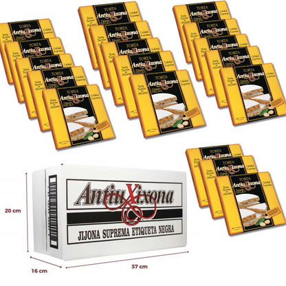 CAJA 18 UNIDADES TORTA DE TURRON ALICANTE DURO - 200G ANTIU XIXONA