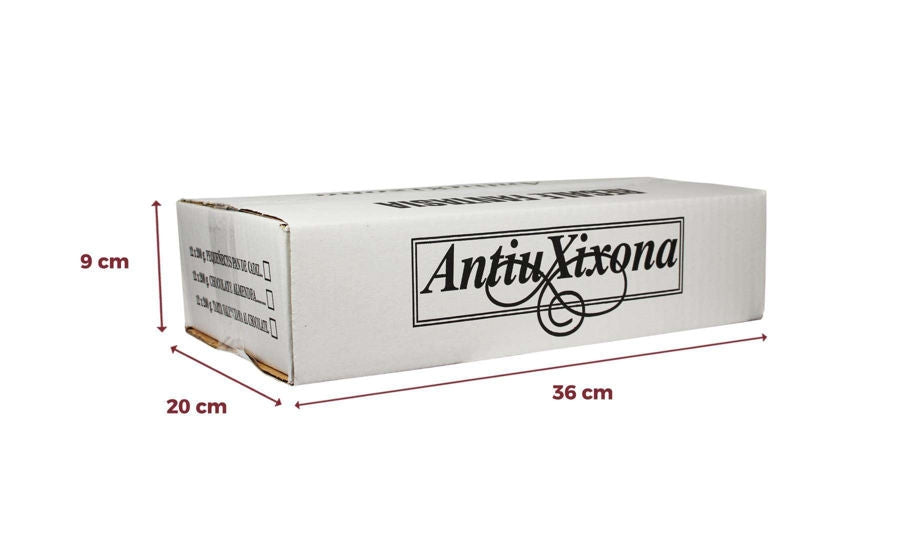 CAJA DE TURRONES DE FRUTA ANTIUXIXONA ETIQUETA BLANCA 