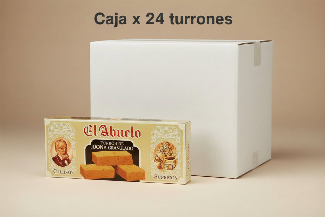 caja de 24 turrones de jijona granulado elabuelo