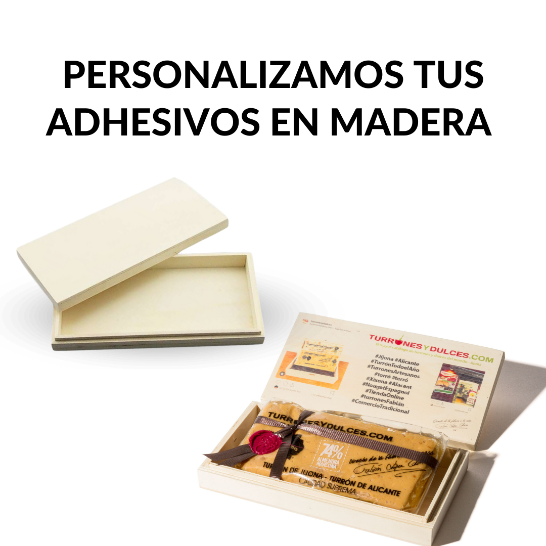 Caja de Madera para hacer Turrón y chocolates