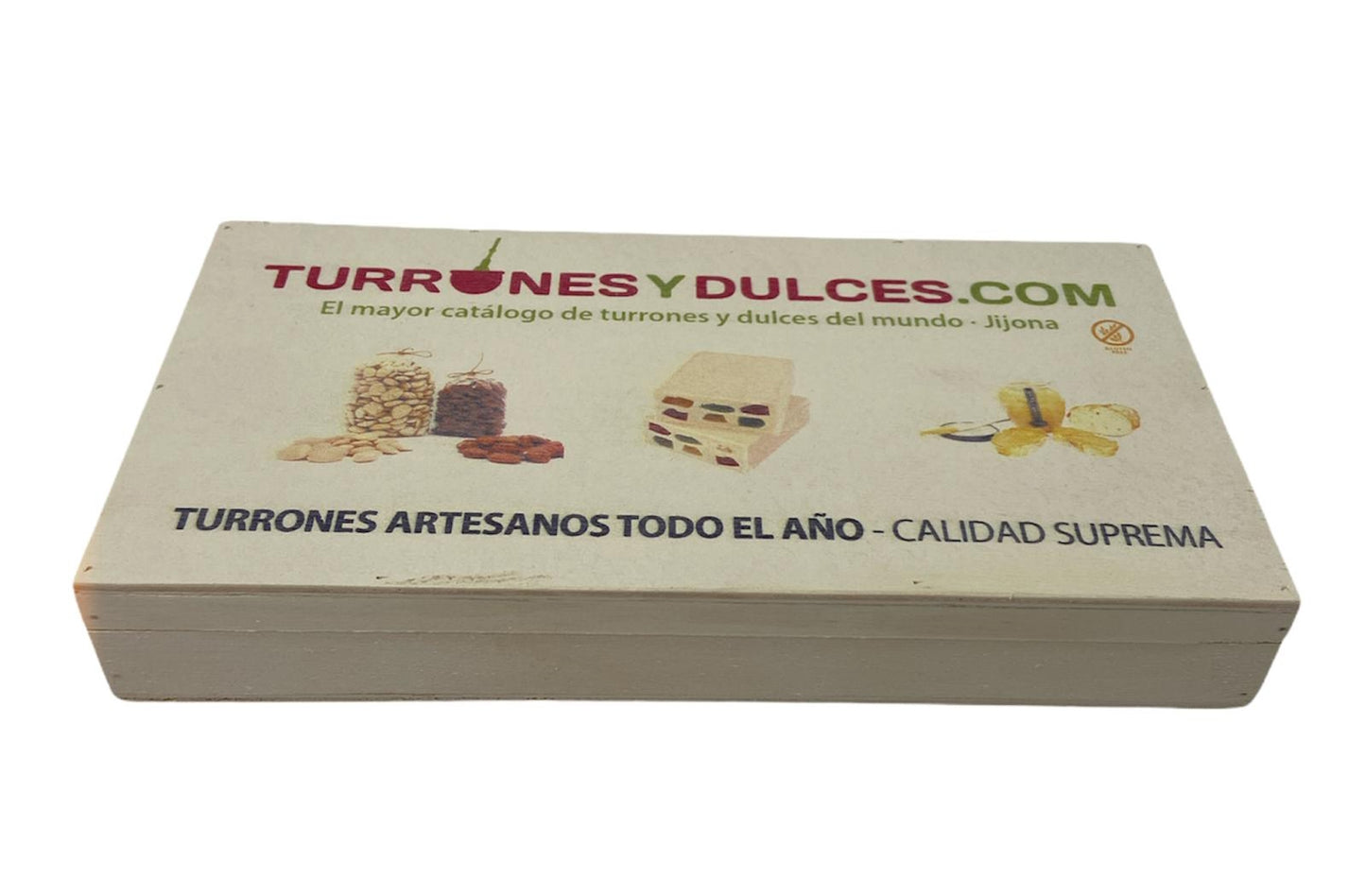 Caja de madera grabada Turronesydulces