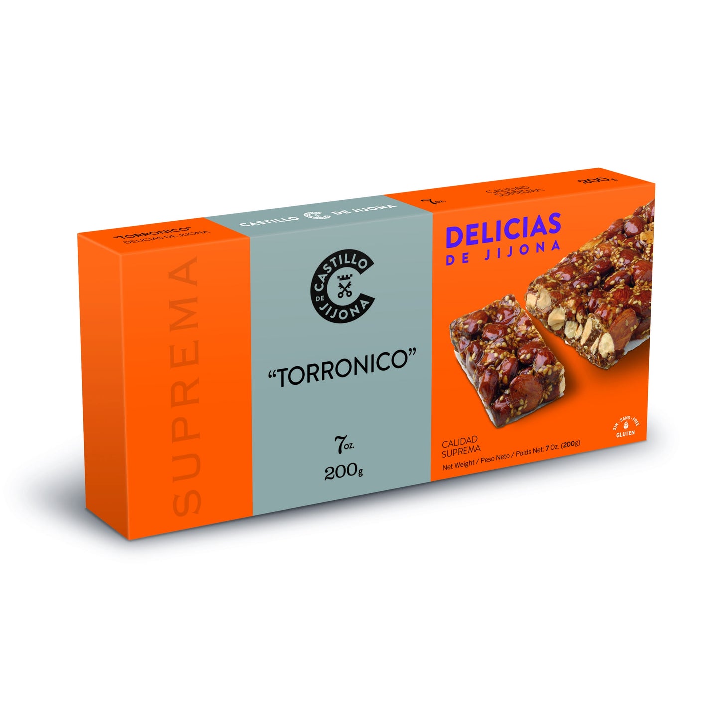 Caja de Turron "torronico" calidad suprema 16 tabletas de  200g - Castillo de Jijona