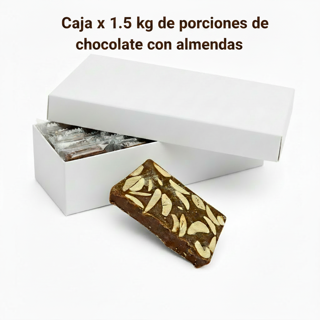 miniturron de chocolate con almendra