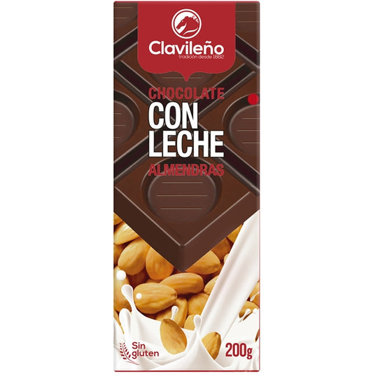 Chocolate con Leche y Almendras 200g - El Clavileño