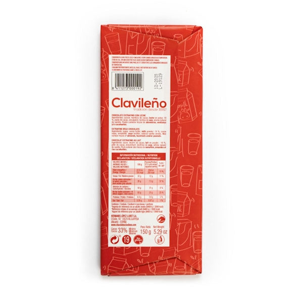 Chocolate con Leche 150g - El Clavileño