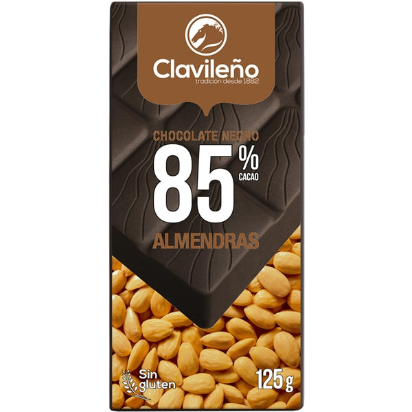 Chocolate Negro 85% Cacao y Almendra 125g - El Clavileño