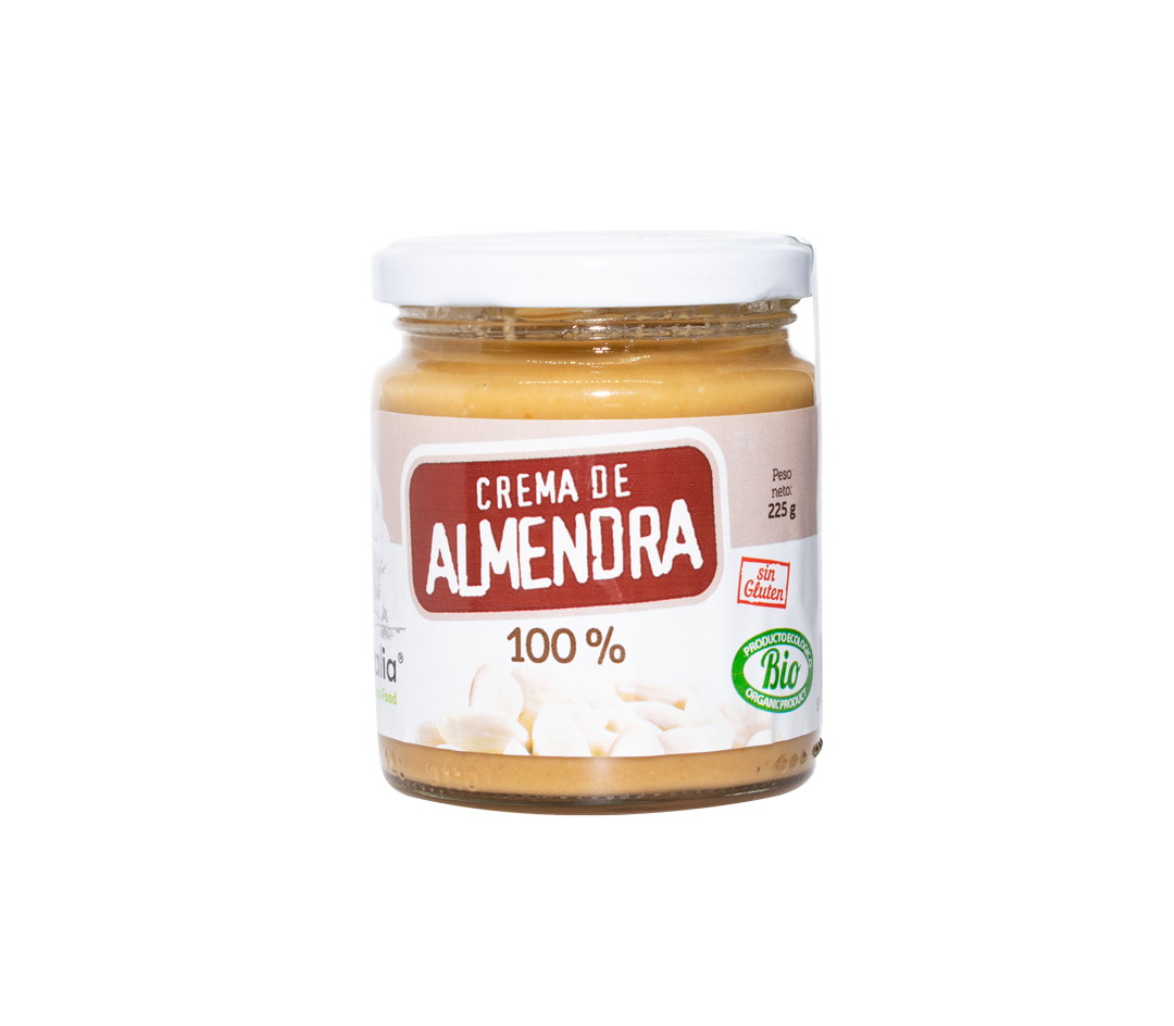 Crema de Almendra Ecológica Tostada 225g, marca deliCatalia