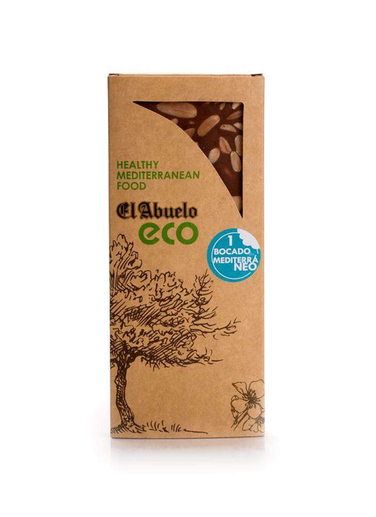 Turrón de Chocolate con Almendras Ecológico El Abuelo 200 grs.