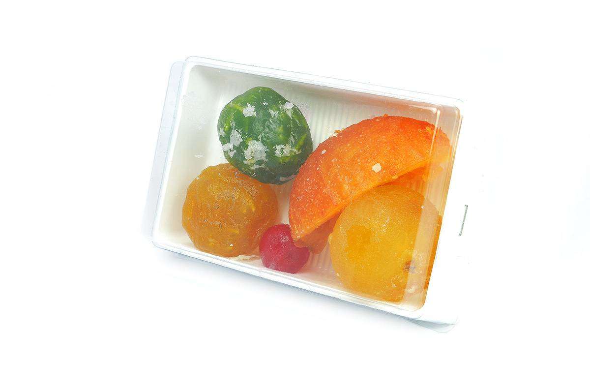 Fruta Escarchada y glaseada, bandeja de 400 gramos