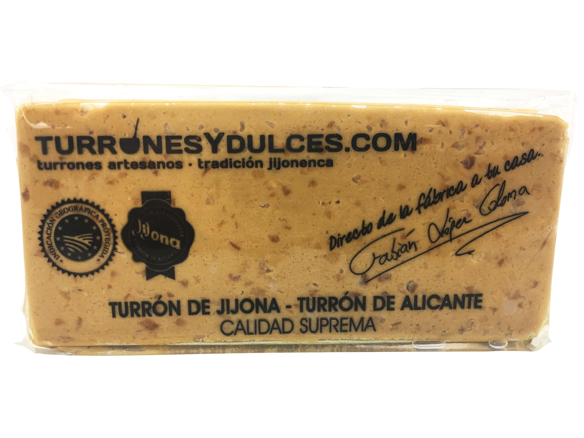 turrón de jijona con bolsa