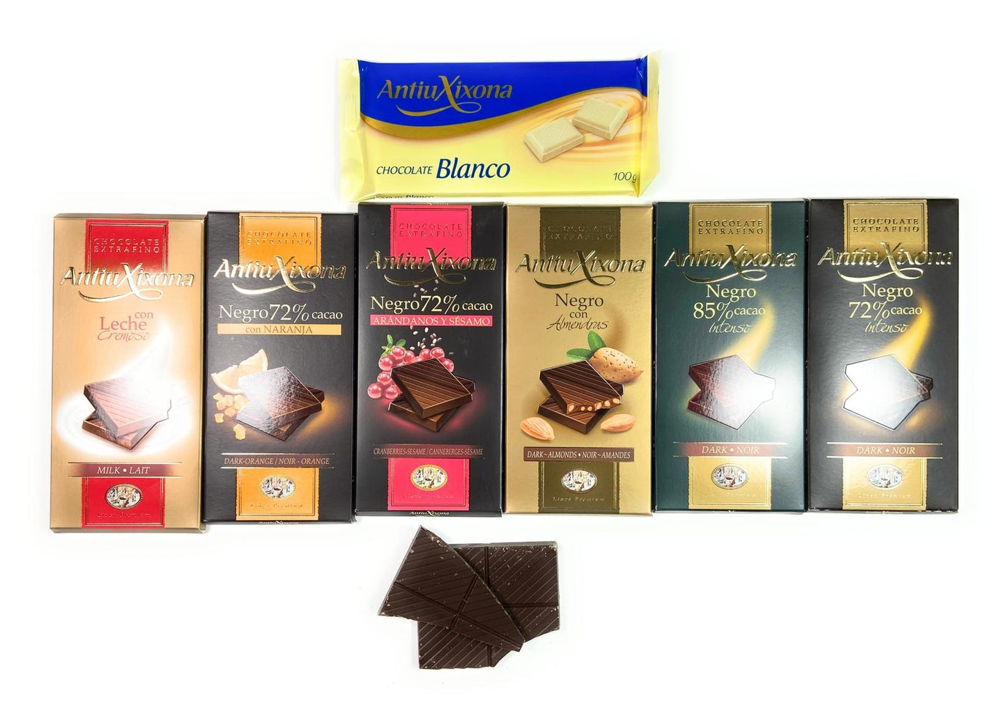 Lote 7 Chocolates de la marca Antiu Xixona - Calidad Premium Extrafino