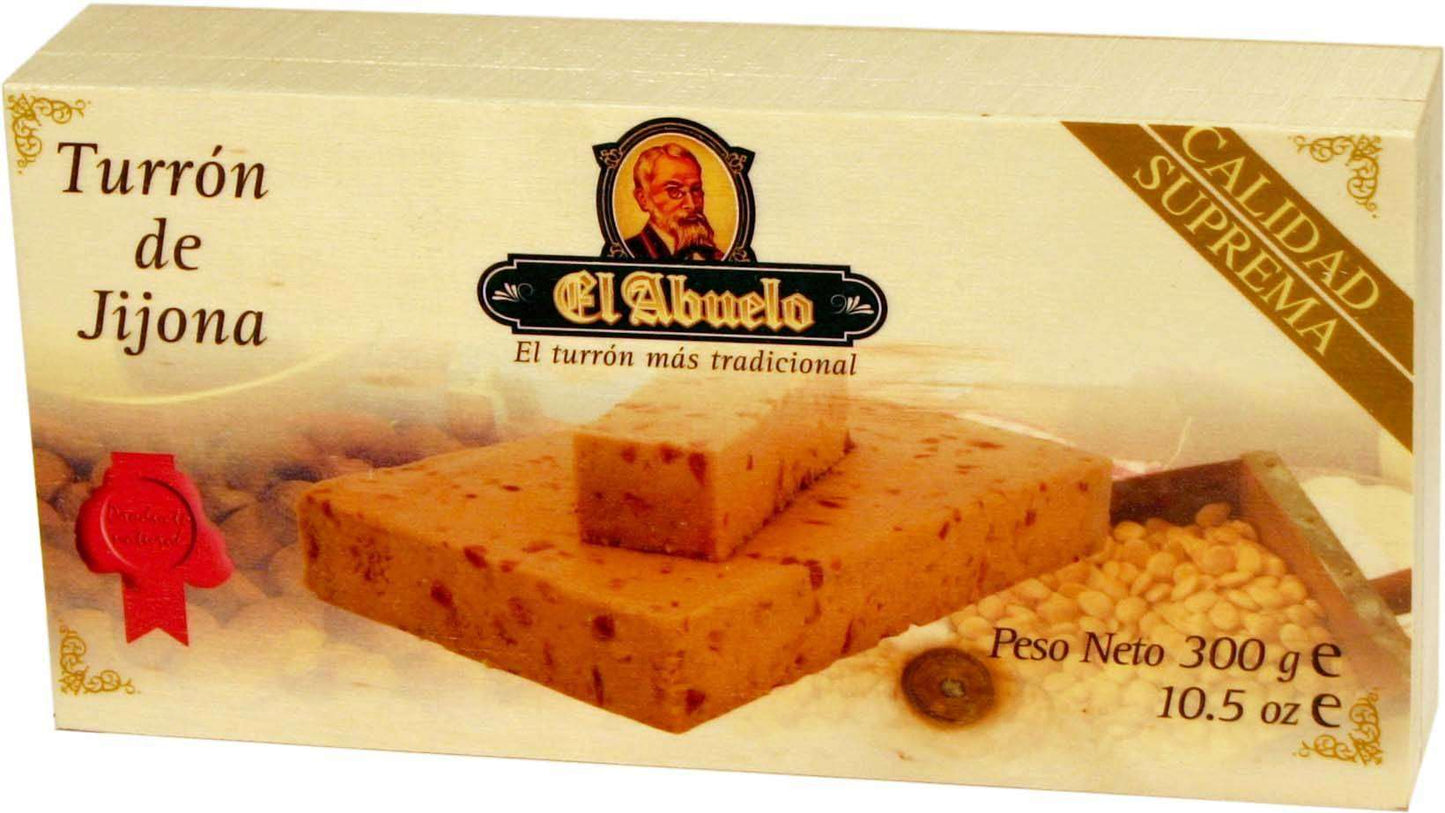 Turrón blando sin azúcares añadidos de crema de almendras, 300 gramos