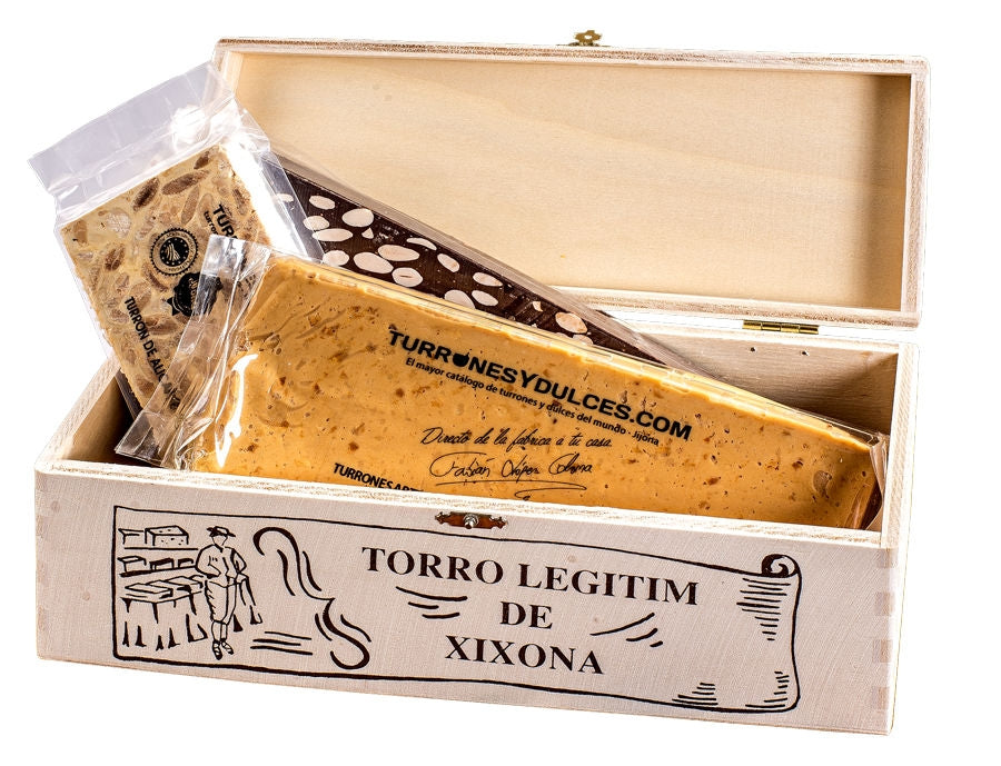 Caja Madera para turrones grandes