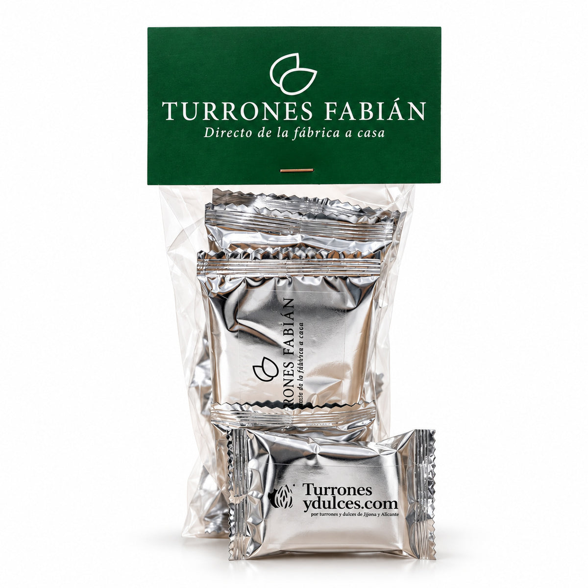 Mini tortitas de turrón de Alicante Turrones Fabián, bolsa de nueve unidades, 200 g