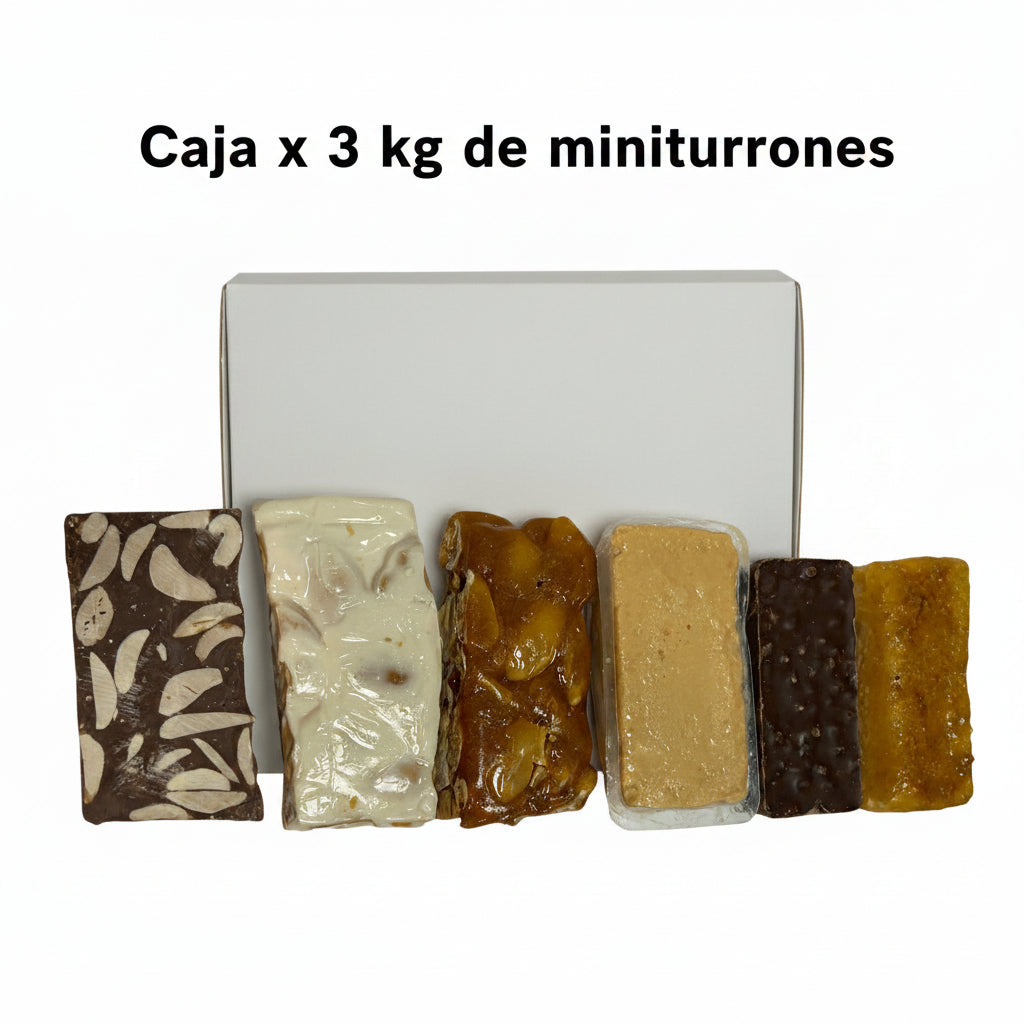 miniturrones surtidos en porciones individuales