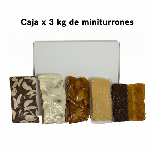 miniturrones surtidos en porciones individuales