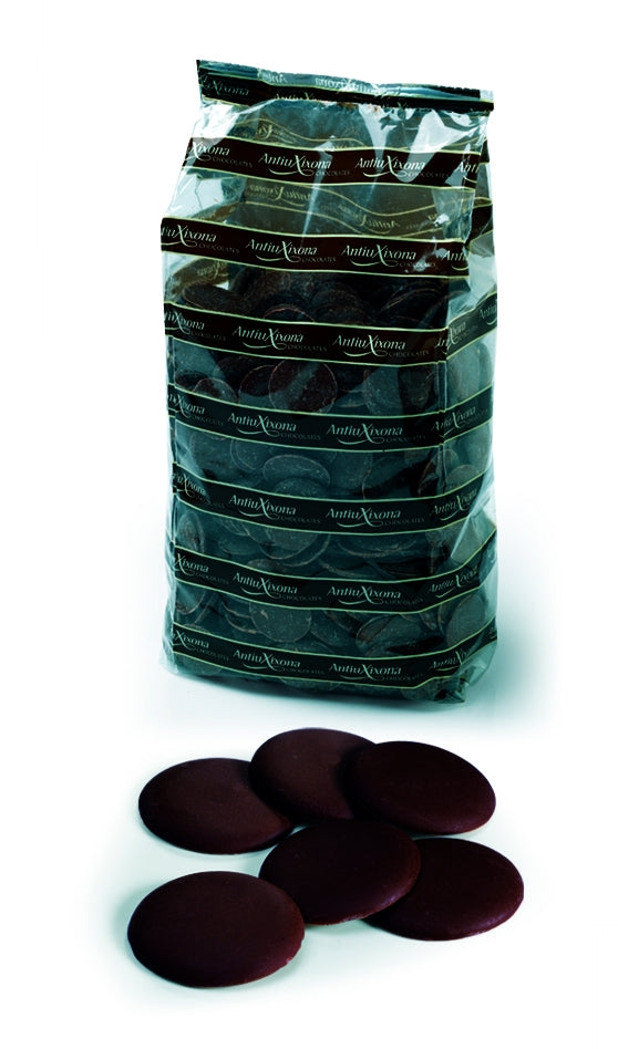 Gotas o pepitas de Chocolate Negro, cobertura para fundir: 70% cacao 1KG - Antiu Xixona