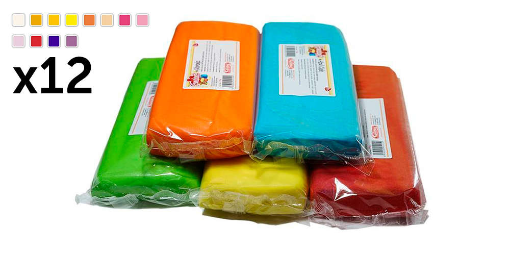 pack 12 pastillas Fondant 250g