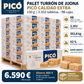 Palet Turrón de Jijona Picó Calidad Extra 150 g con 2.352 tabletas y 98 cajas