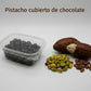 Bandeja de pistacho cubierto con chocolate negro por 150 g