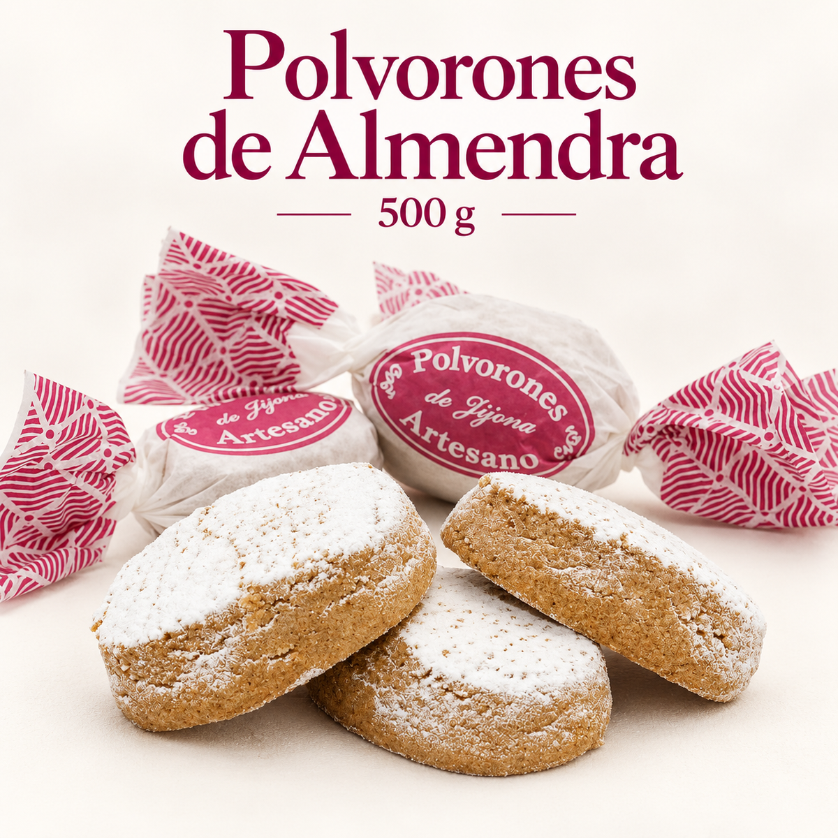 Polvorones de Almendra Refinados de Jijona, 500 g