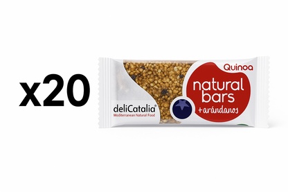 Expositor 20 barritas energeticas de quinoa y arándanos 40 g DeliCatalia