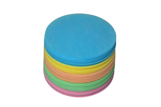 Obleas de color circulares acabado liso 5 colores 