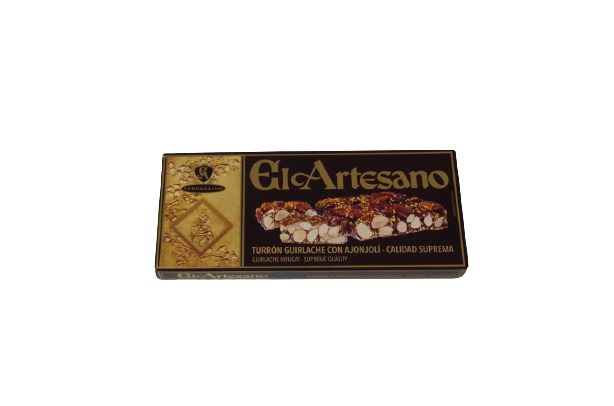 Turrón de Guirlache con ajonjolí 250 gr. Calidad suprema - El Artesano