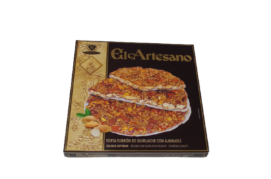 Torta de turron de guirlache con ajonjoli de 200 grs y de la marca El Artesano