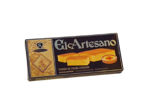 Turrón de crema catalana 200 gr. Calidad suprema - El Artesano